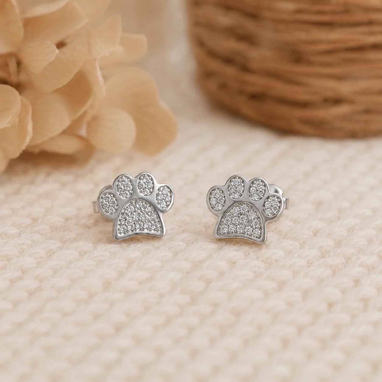 Aros Huellita de Plata 925 con Cubics – Pampa