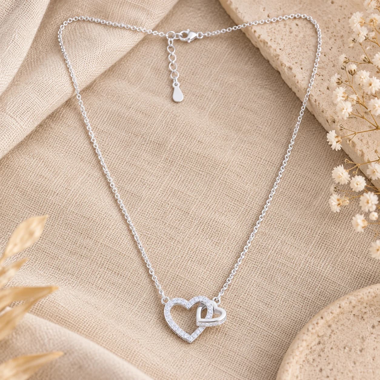 Gargantilla Corazón de Plata 925 con Cubics – Lazo