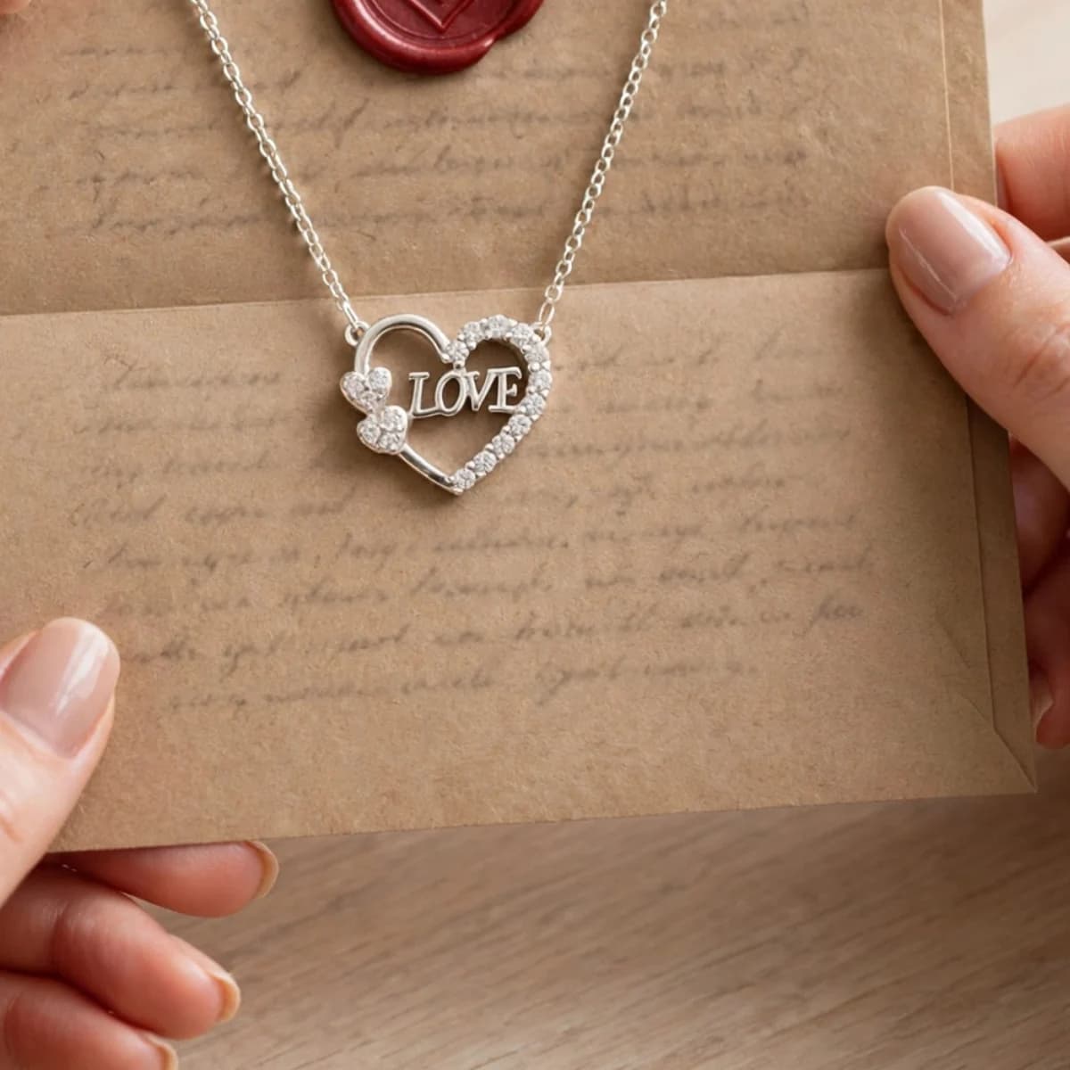 Collar de Plata 925 con Dije Corazón LOVE y Circonias – Latido