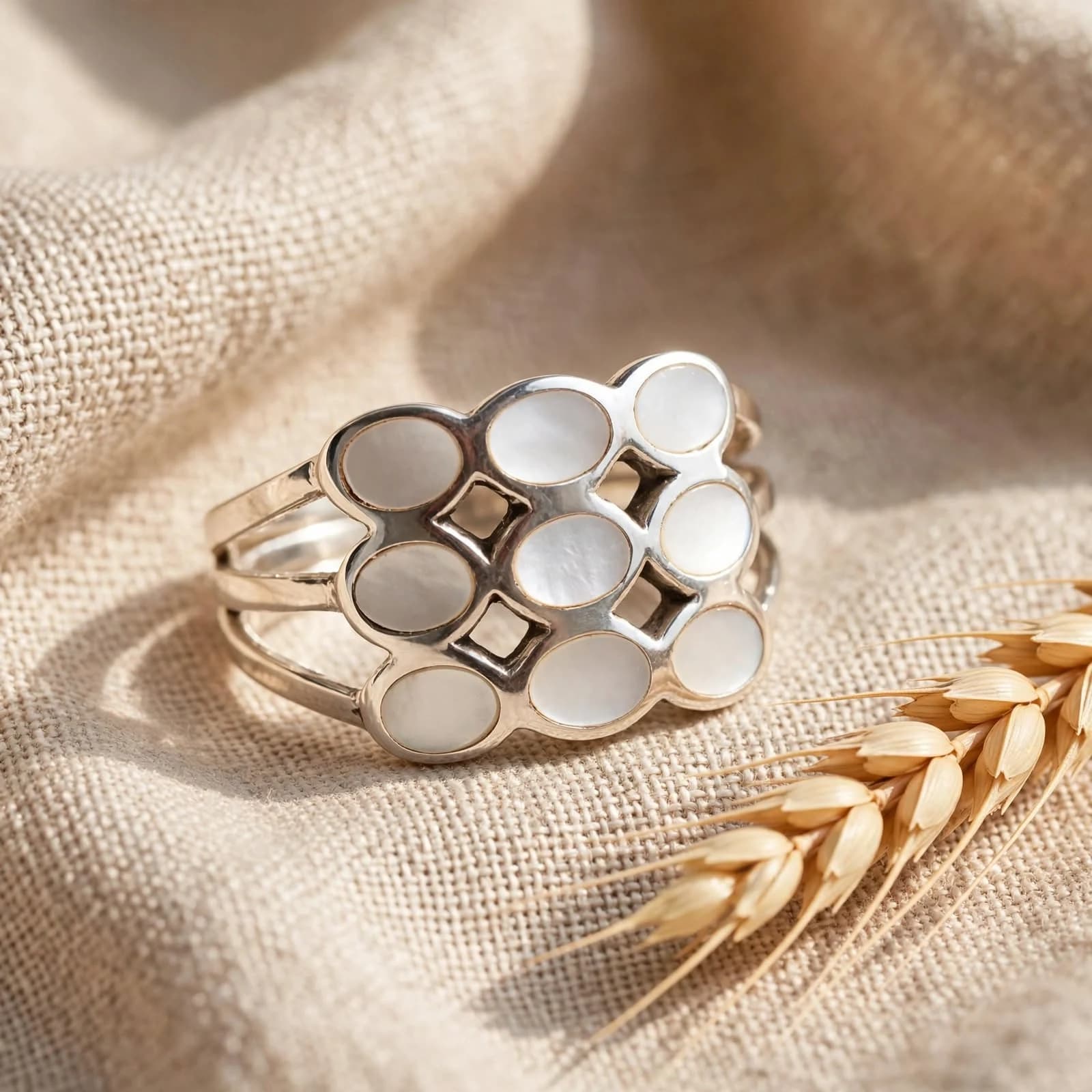 Anillo de Plata 925 con Nácar – Náyade