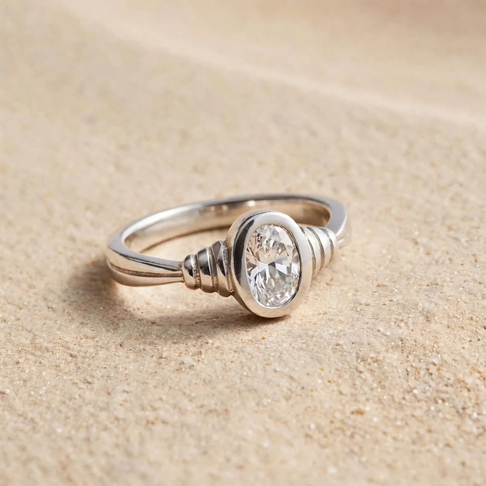 Anillo de Plata 925 con Cubic Ovalado – Serena