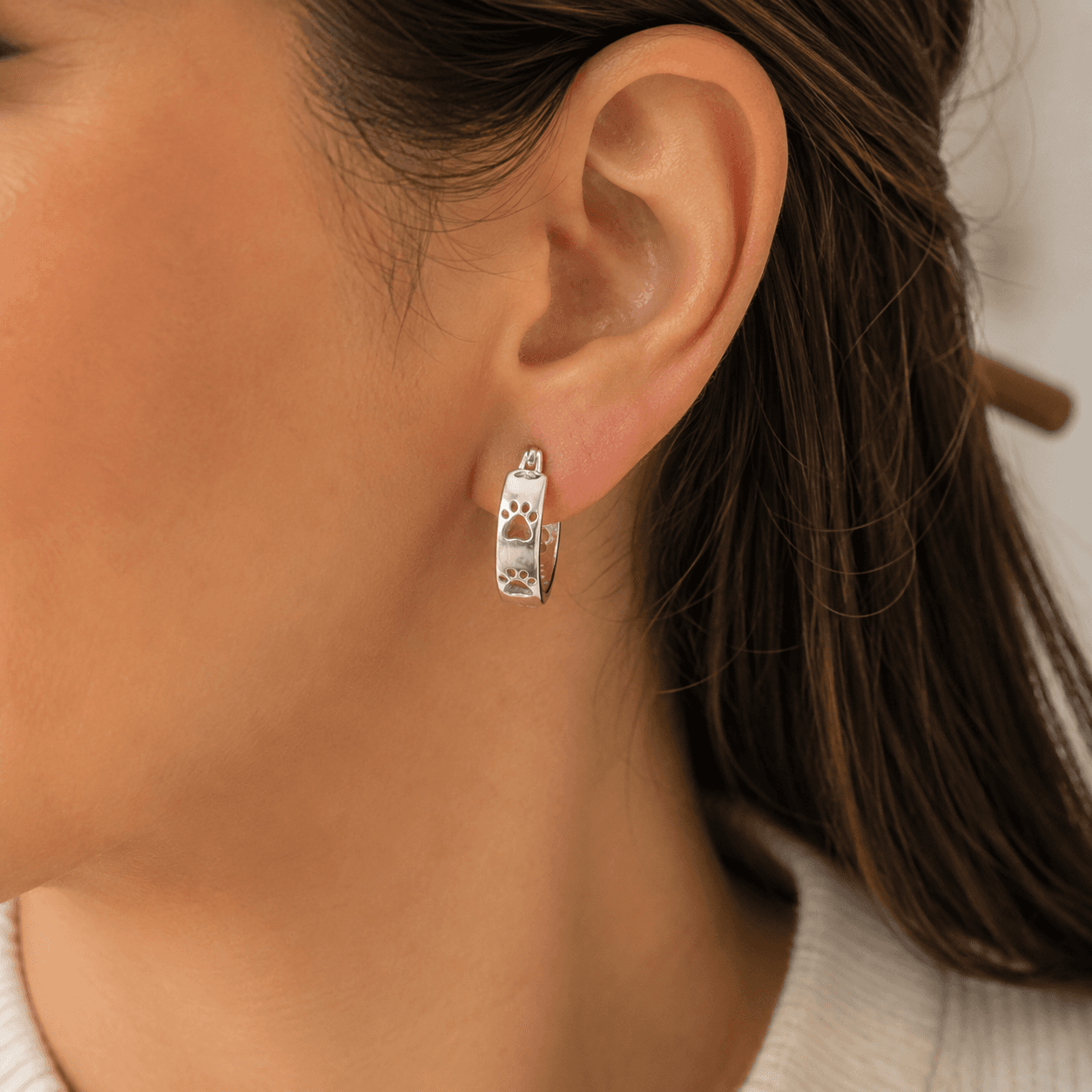Aros Argolla de Plata 925 con Huellitas – Compañía