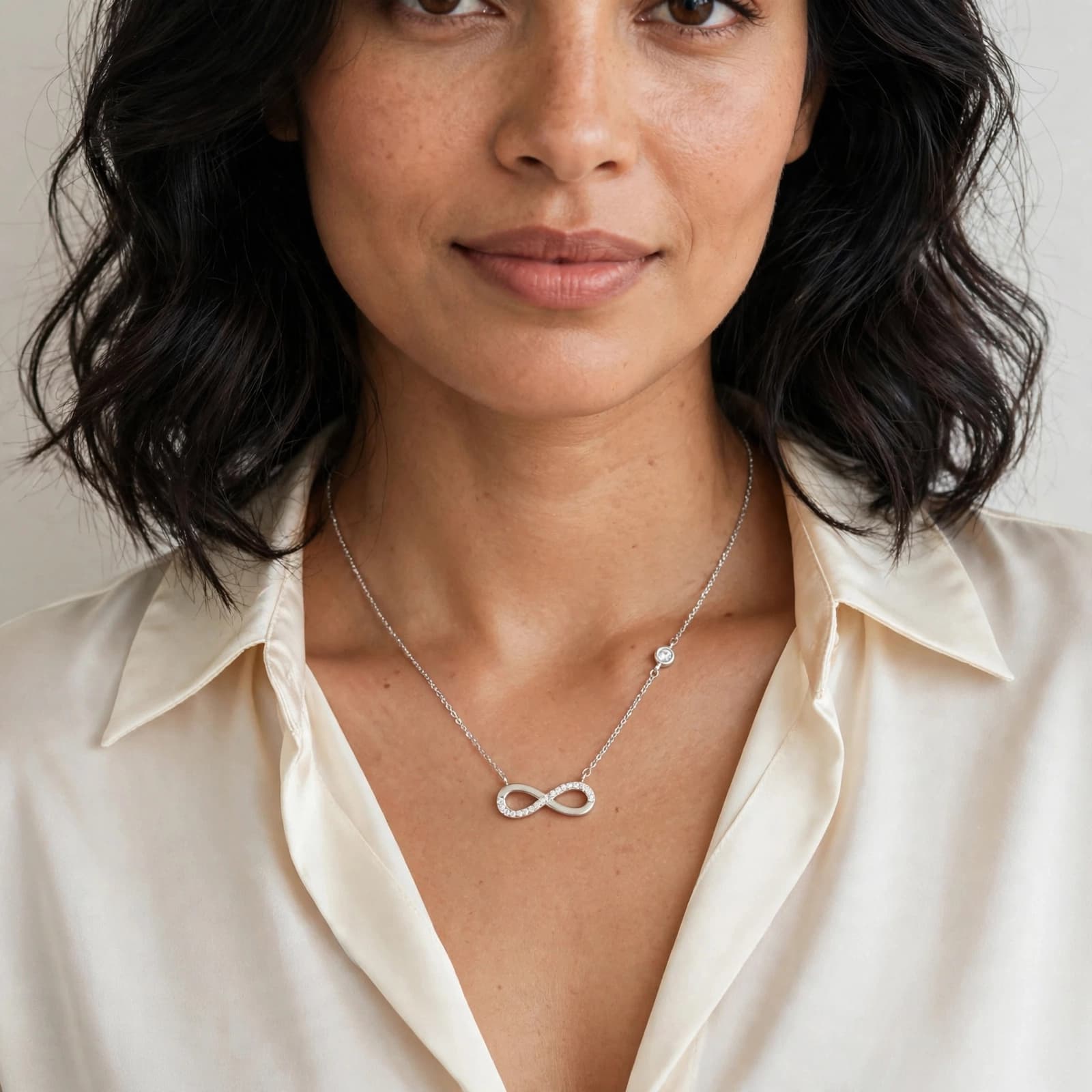 Collar de Plata 925 con Infinito y Circonias – Luz Infinita