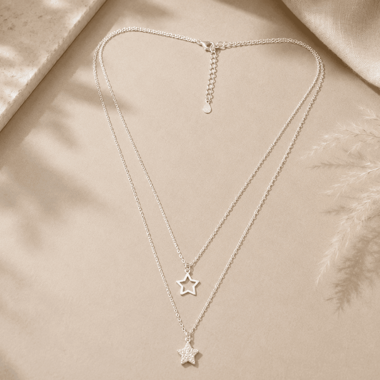Collar Doble de Plata 925 con Estrellas y Circonias – Destellos